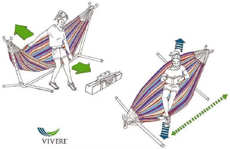 Hamac: Hängematte mit Gestell - Vivere Combo Double – Neuf (Voir description) à Luzern par vkbest10 8