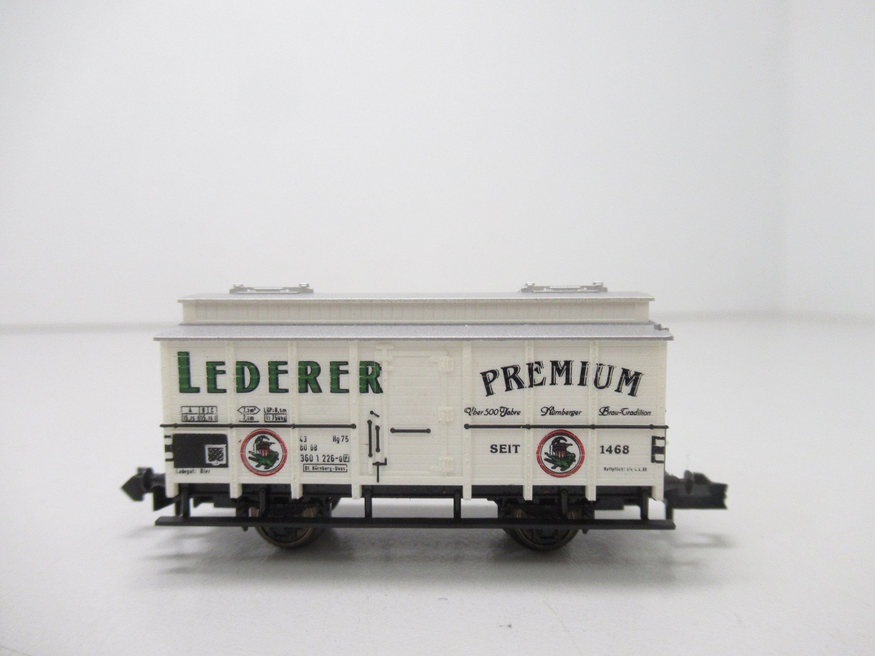 Trix Modellini di ferrovie: Minitrix 13604 ged. Güterwagen "Lederer" Deutsche Bahn N – Usato da Basel venduto da mhmarken 1