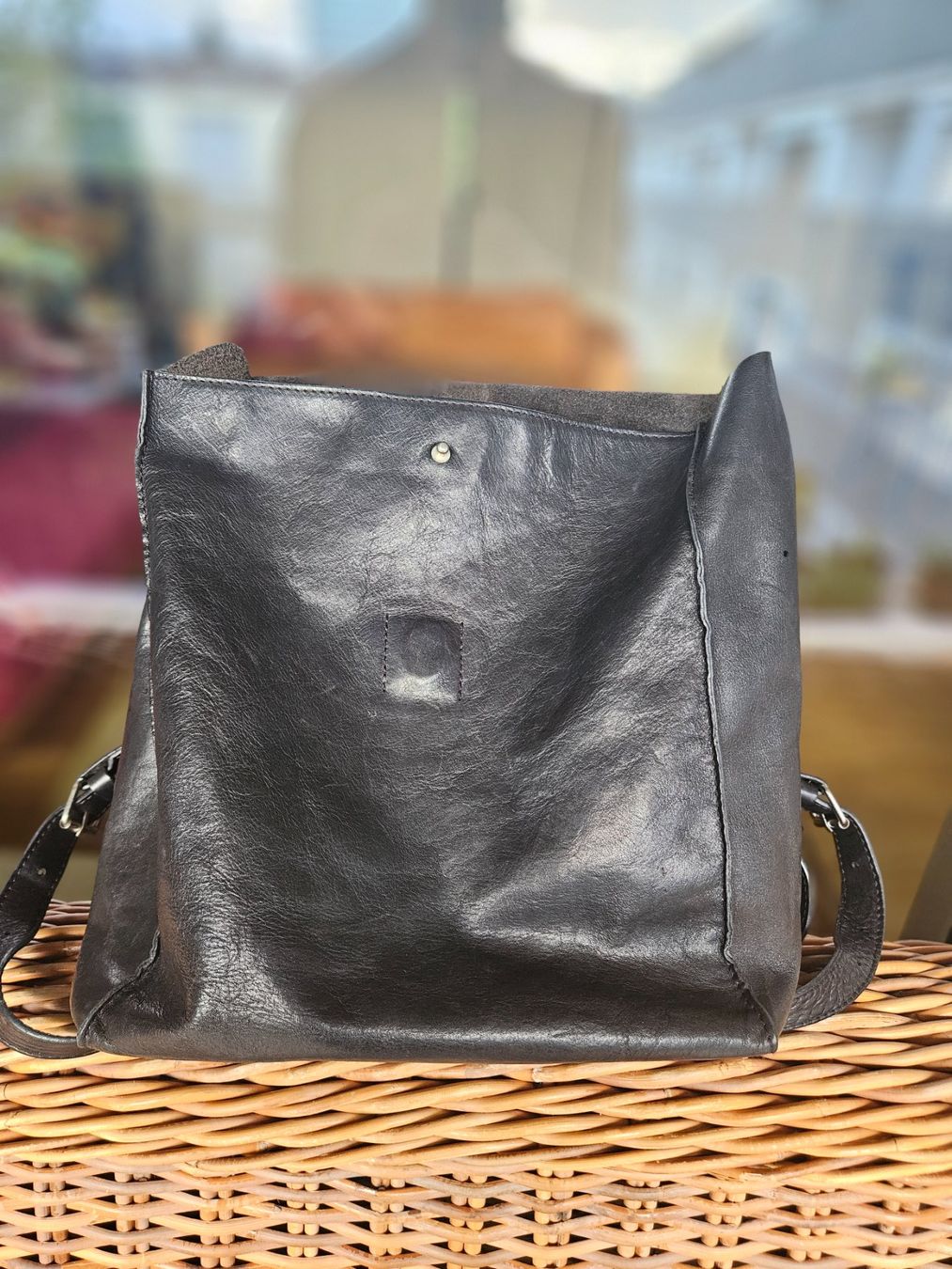 Zaini: Schwarzer PARK Bag Fairtrade Lederrucksack – Usato da Basel venduto da kristaln 3