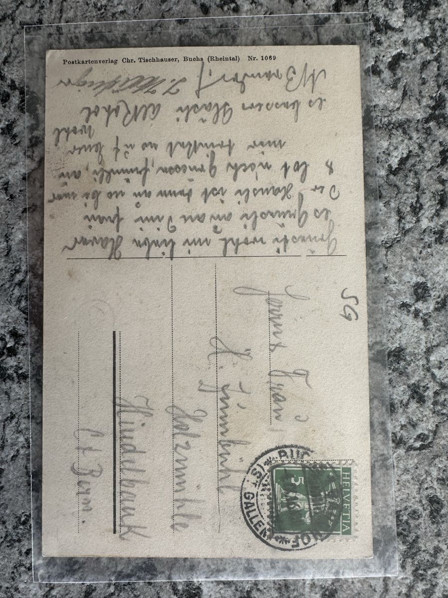 Cartoline postali: Kurhaus Buchserberg 1916 – Usato da Wettingen venduto da Phibras 1