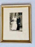 Antikes Hochzeitsfoto von 1954, gerahmt