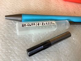 HM Gewindefräser Ø8 x 0.5mm, f. Gewinde m. 0.5 Steigung, Neu