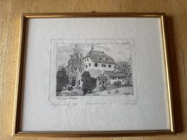 Kupferstich Schloss Oberberg 