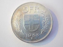 5 Fr. 1953 silber vorz+