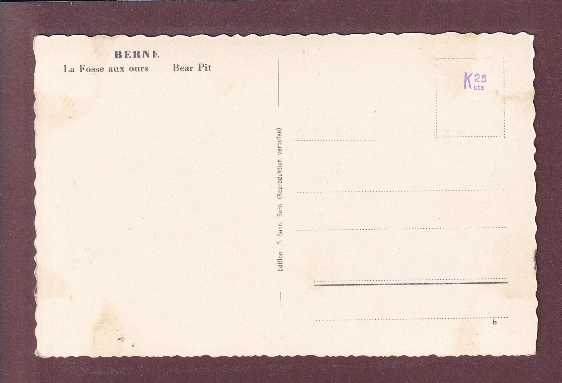 Cartes postales: BERN - Bärengraben – D'occasion à Pully par nicecards 1