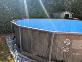 Intex Piscine Prism Frame Greywood 457 x 122 cm Ronde