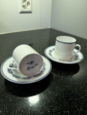 Hermes coffee cups Chaine d’Ancre Blue