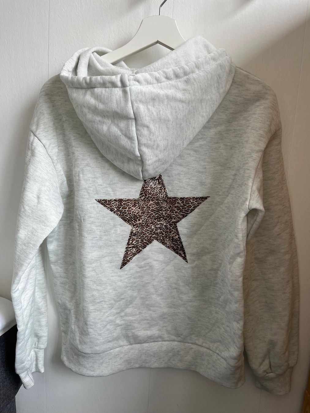 Pulls & Sweat-shirts: Hellgrauer Kapuzenpullover mit Backprint – D'occasion à Gondiswil par kaj_26vz 1