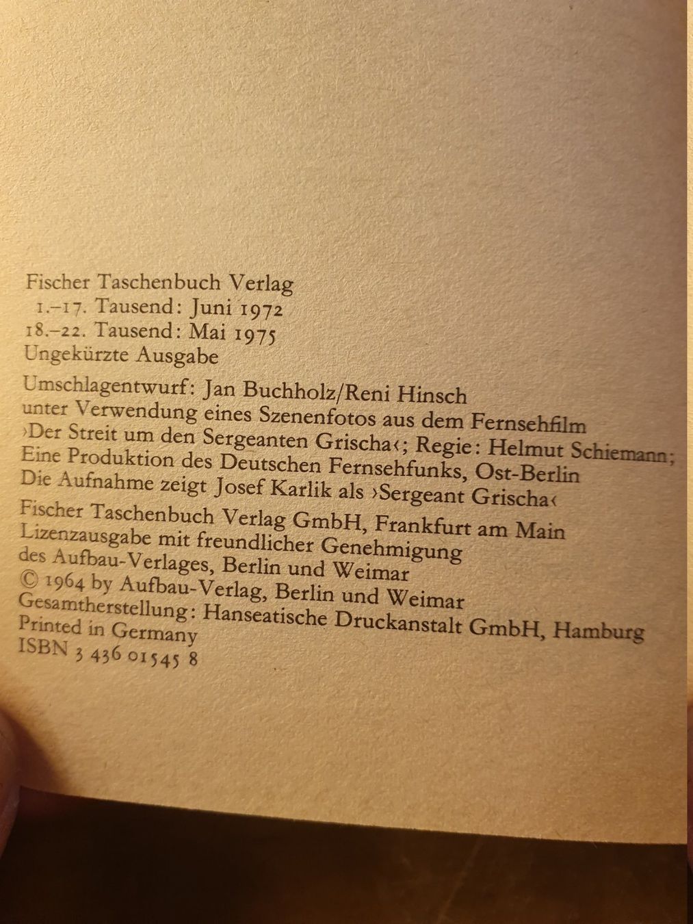 Libri: Der Streit um den Sergeanten Grischa - Arnold Zweig – Usato da Zürich venduto da loosebone 3