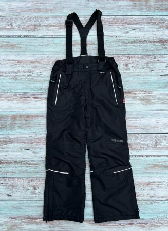 ❄️ TROLLKIDS Skihose Winterhose schwarz mit Trägern Gr 140
