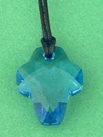 Anhänger Blaues Glaskreuz