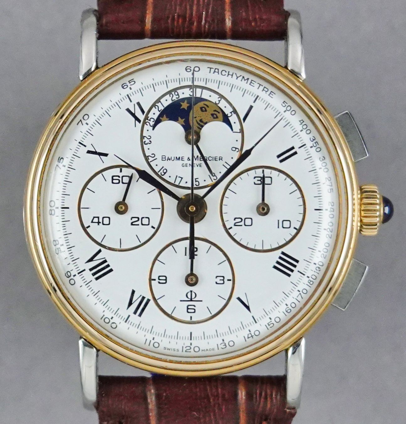 Baume & Mercier Orologi: Baume Mercier 1883 Mondphase, Chronograph, Datum, Tachym. – Usato da Meilen venduto da Anonymous3