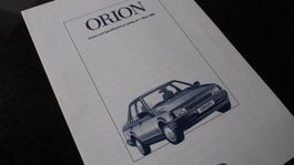 Ford Orion Preisliste 1.3.1988