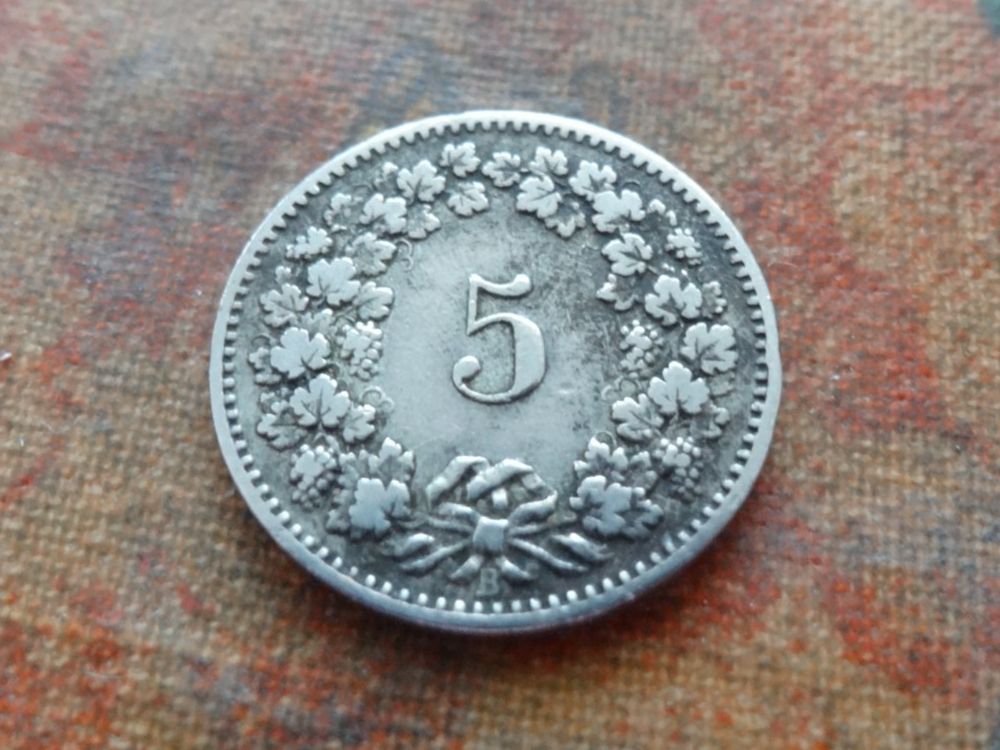 Tutti le monete: 5 Rp. 1895  (C) – Usato da Romanel-sur-Lausanne venduto da Swift13 1