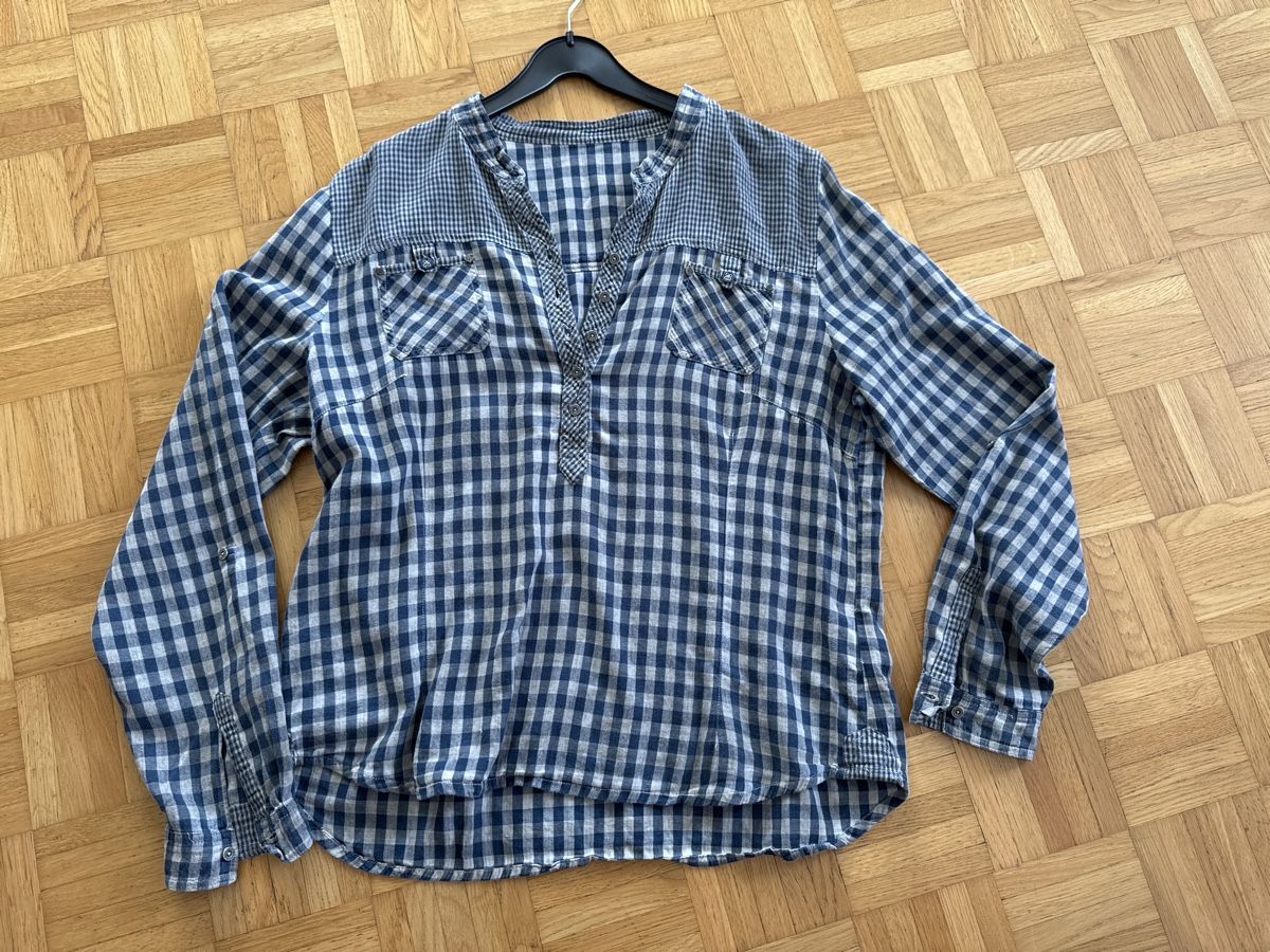 Nile Camicette: Nile Checkered Cotton Blouse M – Usato da Fällanden venduto da emilyeheim