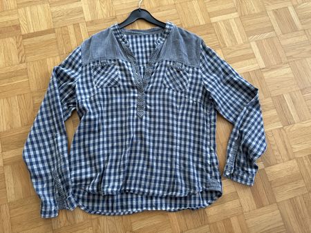 Nile Checkered Cotton Blouse M