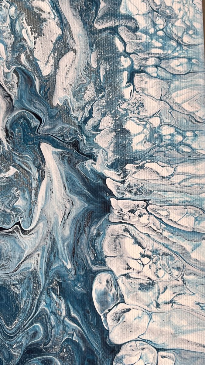 Dipinti: Abstraktes Acrylgemälde "Eisscholle" 20x50cm Original – Nuovo (secondo la descrizione) da Hochdorf venduto da Jasminurschel 1