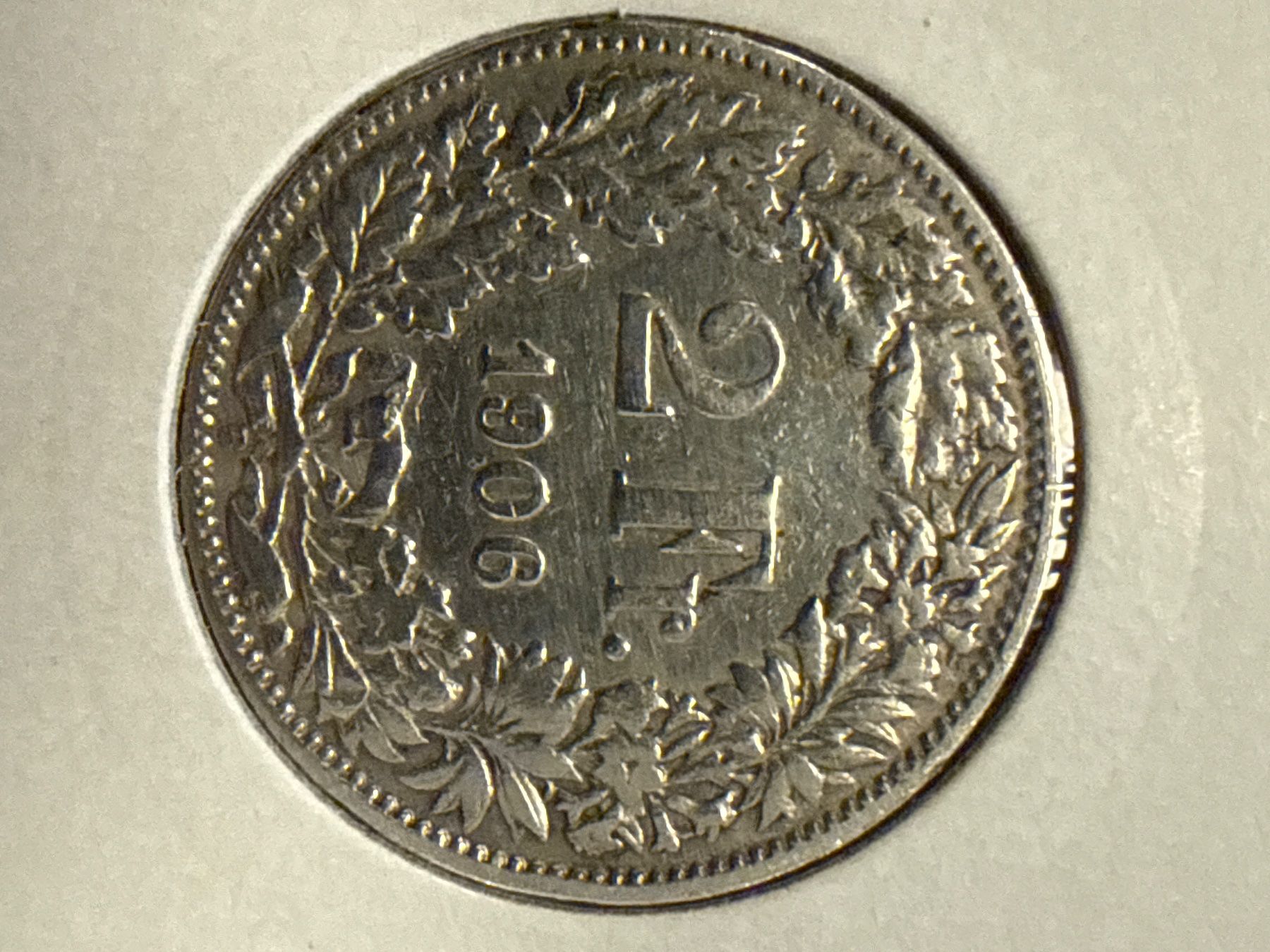 Tutti le monete: Swiss 2 franc 1906 Silver Coin – Usato da Pully venduto da ta571 1