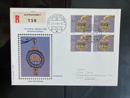 Schweiz 1982 R-FDC Pro Patria Hotel Drei Könige Rheinfelden