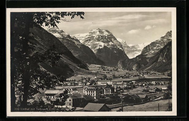 Cartoline postali: AK Linthal, Totalansicht mit Selbsanft – Usato da Berlin venduto da bartko-reher