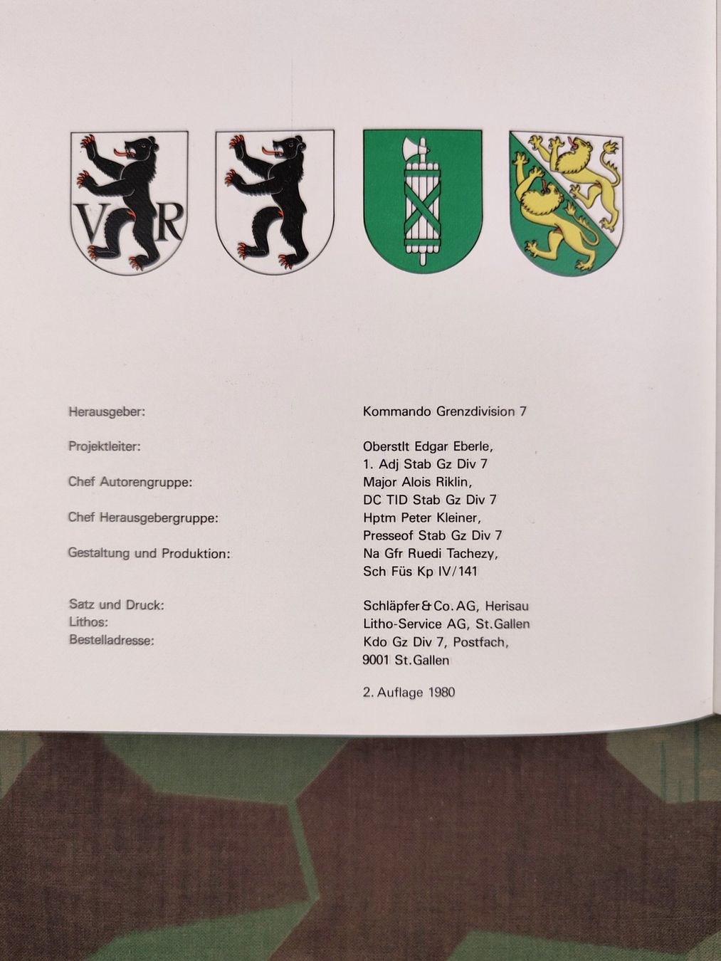 Schweizer Armee Uniformi: Buch, Die 7. Division Geschichte der Ostschweizer Truppen – Usato da Bauma venduto da SwissMilitaria 2