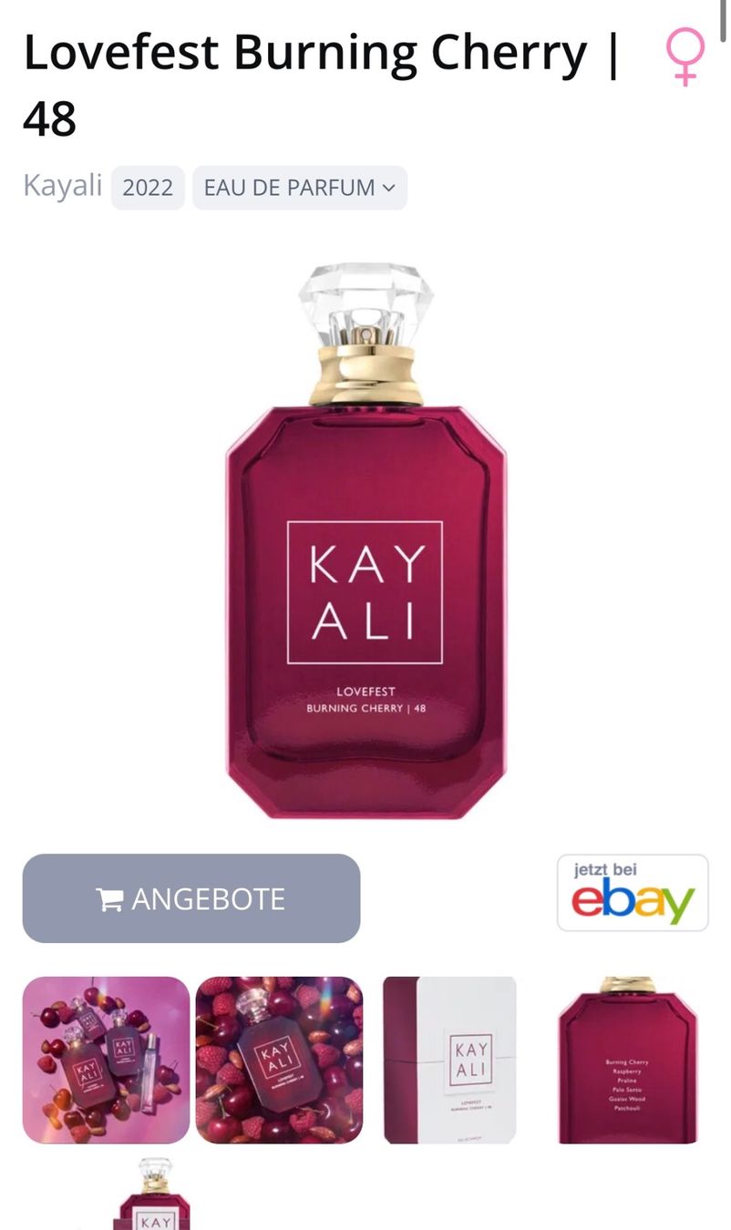 Kayali Profumi & Eau de Toilette: KAYALI LOVEFEST BURNING CHERRY | 48 EDP Duftprobe - 2 ml – Usato da Zürich venduto da deruja 3
