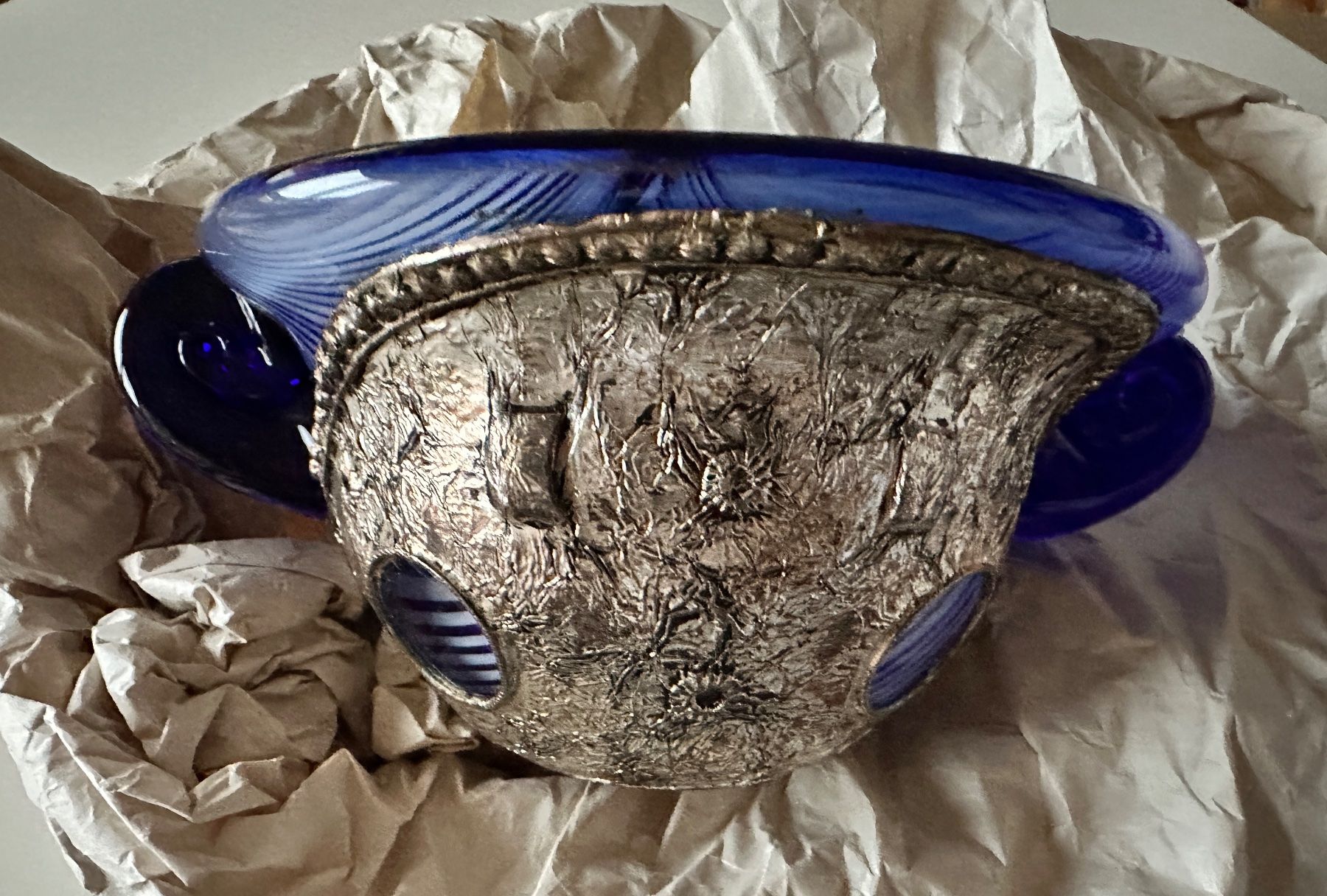 Schalen: Vintage Blue / Silver Bowl Decoration – Neu und originalverpackt aus Epalinges von Lily2006 2