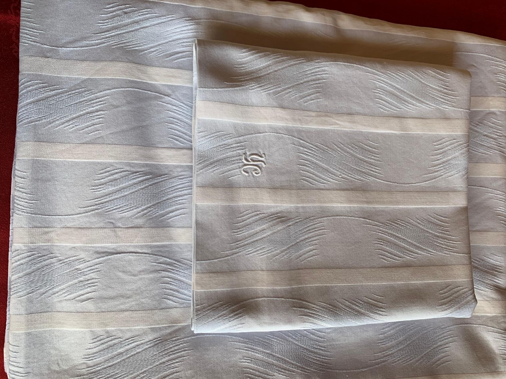 Biancheria da letto: Linge de lit en coton rayé bleu-blanc. – Nuovo (secondo la descrizione) da Dompierre FR venduto da fat_xth5 1