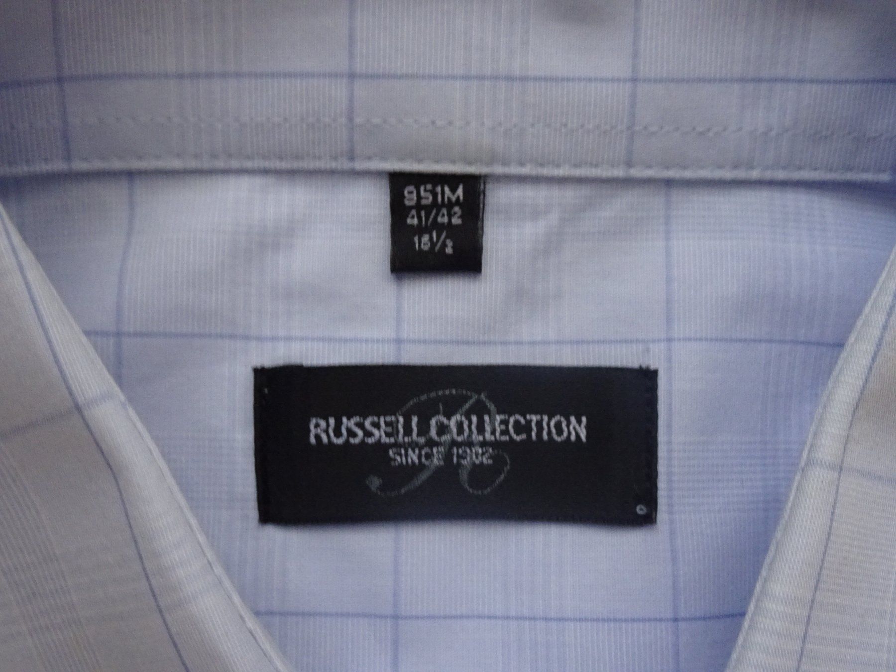 Hemden: Russell Collection Hemd, hellblau kariert, Grösse 41/42 – Gebraucht aus Winkel von rsuzh 2