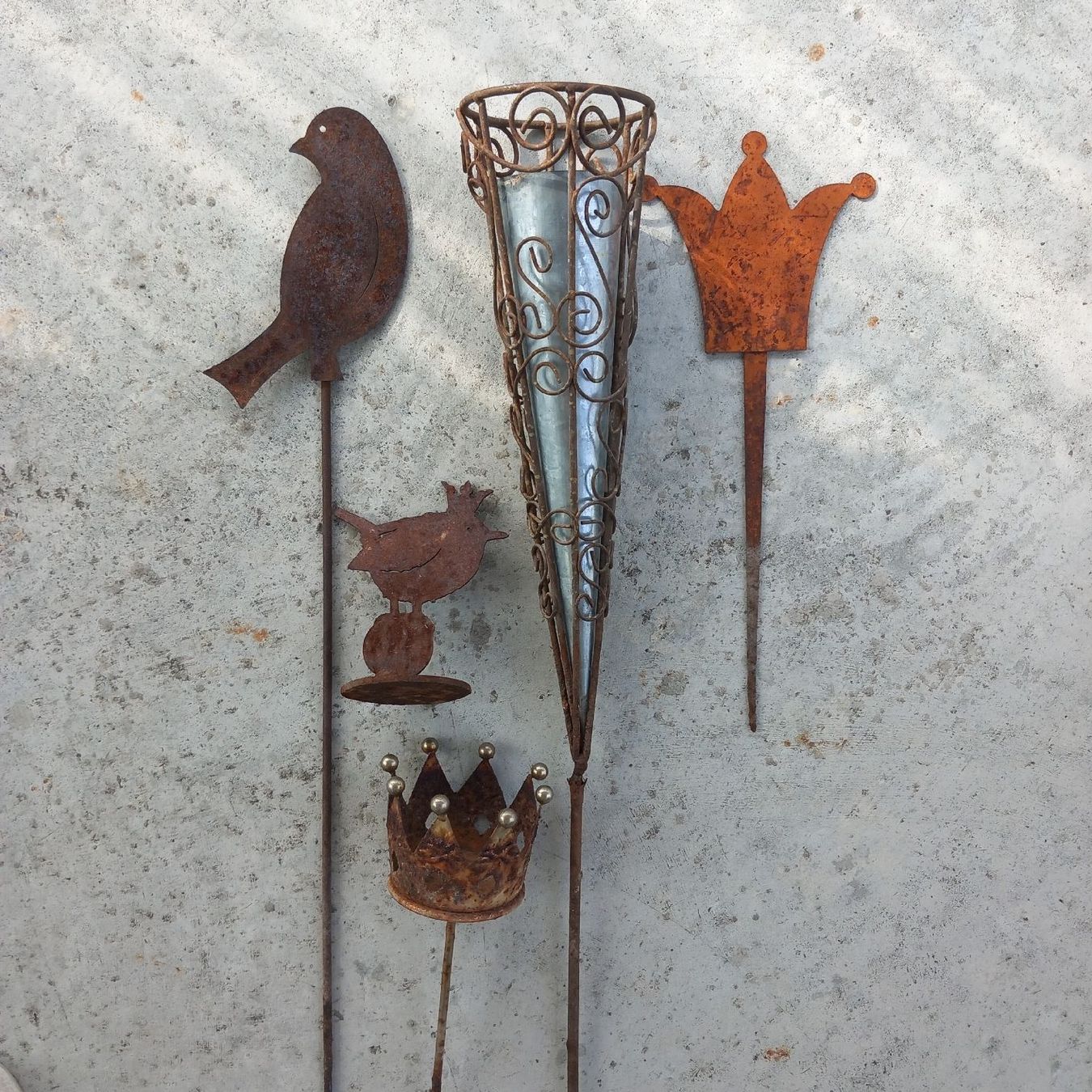 Pfister Alle Dekorationen: 5x Garten Roost Dekos 4x Stecker Vintage – Gebraucht aus Aegerten von gismolini 4