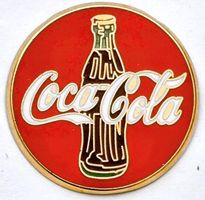 Schöner limitierter  Coca-Cola Pin, Durchmesser 33 mm