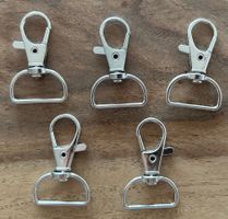 5x Haken / Karabiner D-Ring zum Basteln