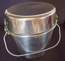 Milchkanne 15 Liter mit Deckel, Edelstahl