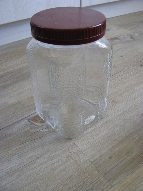 ANSQU Vintage-Glasbehälter Mit Deckel – 700 Ml, Luftdicht, Für Küche & Bad, Blumen-Design