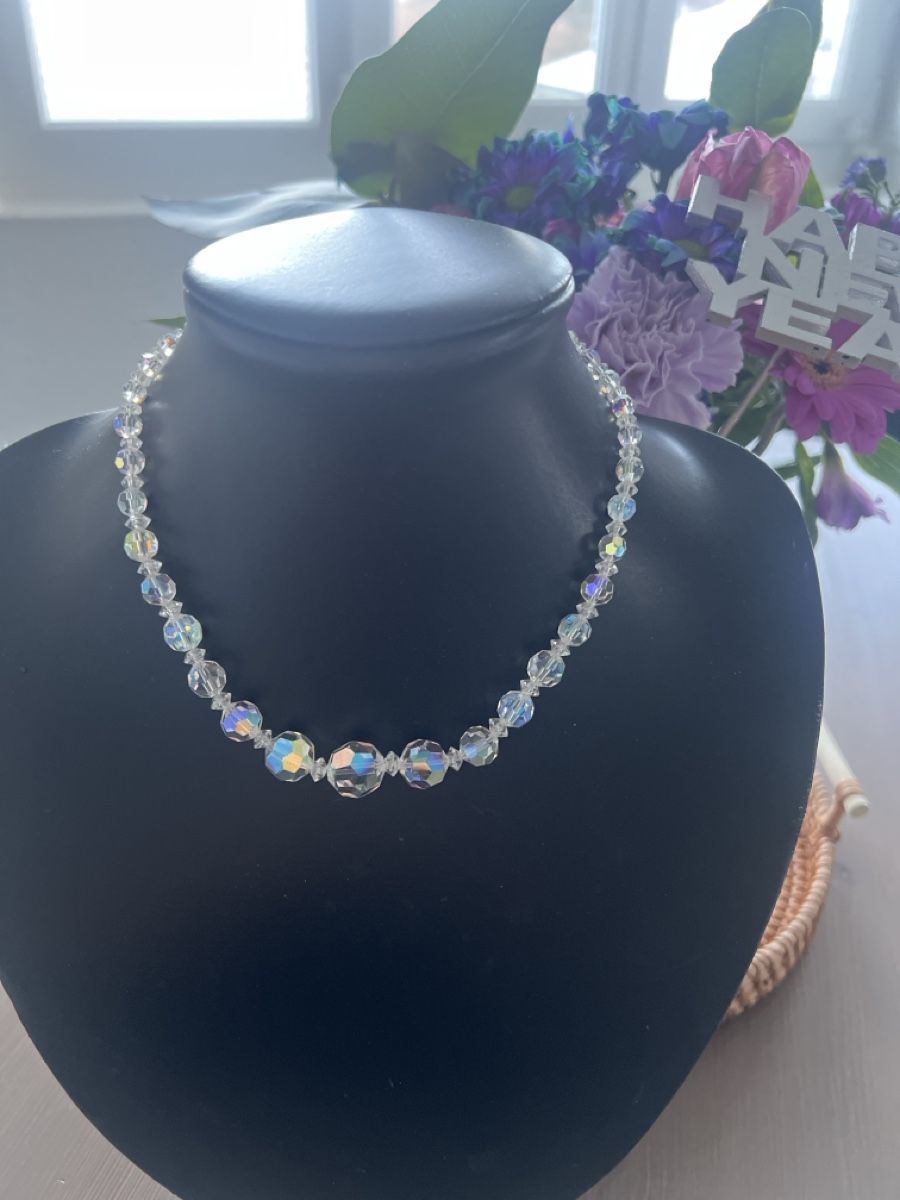 Catenine: Wunderschöne Vintage Kristall Halskette – Usato da Seon venduto da Sunny-Schmuck78