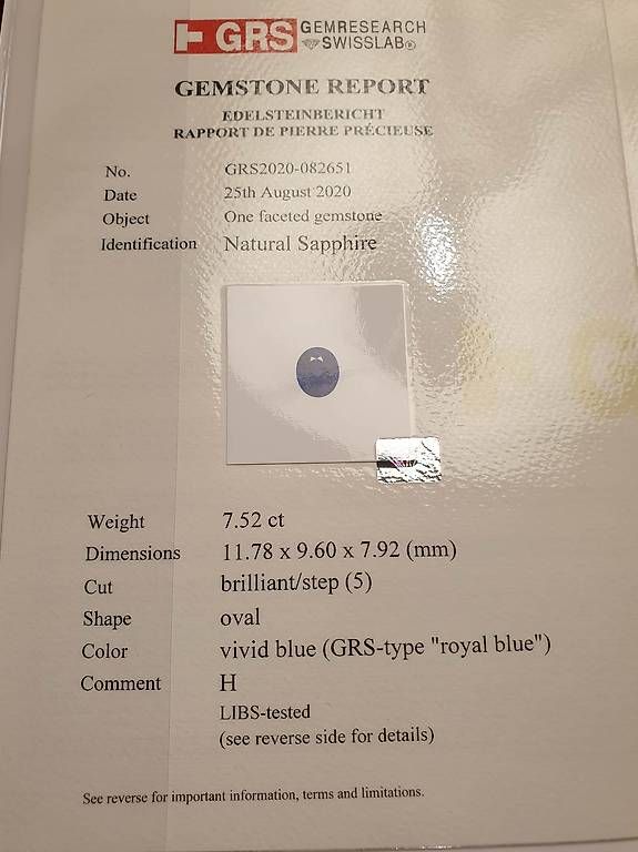 Pietre preziose: Saphir bleu royal du sri lanka – Usato da Vernier venduto da cas_d8yw
