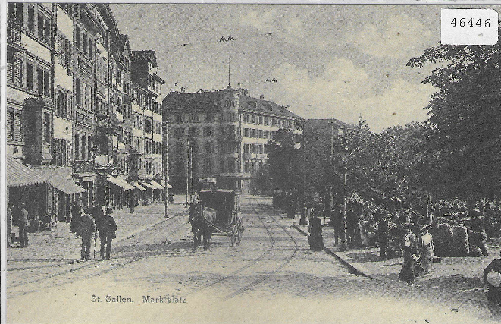 Cartoline postali: St. Gallen - Marktplatz (Repro) – Usato da Ettingen venduto da Kartenplanet