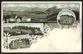 Litho St. Anton, Gasthaus Alpenhof und G