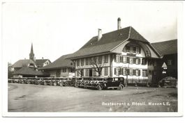 Wasen im Emmental (BE) Restaurant Rössli - Oldtimer Auo 1945