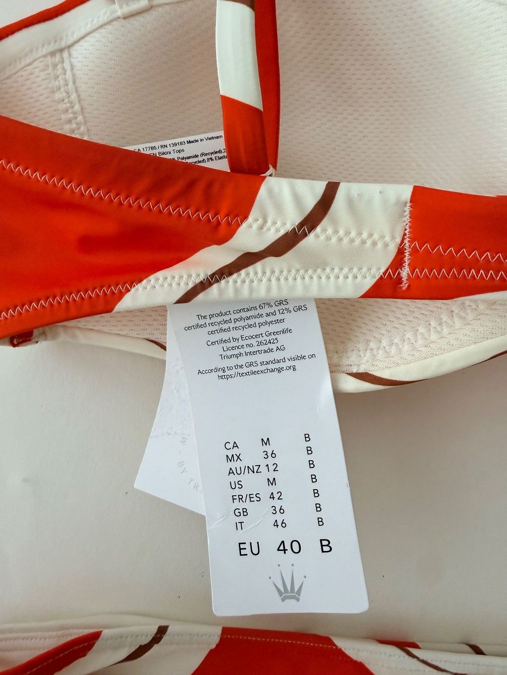 Triumph Badekleider & Bikinis: TRIUMPH, Bikini SUMMER ALLURE, Grösse 40B/40, Weiss/Orange – Neu und originalverpackt aus Rudolfstetten von gst_g7xl 6
