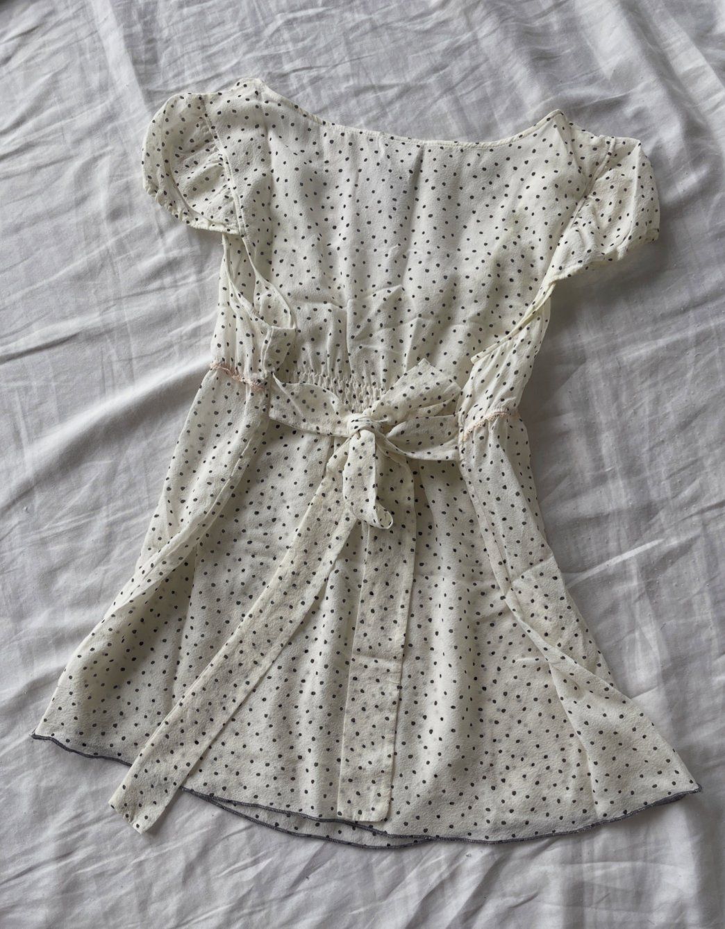 Intimissimi Tops: White Polka Dot Babydoll Blouse Top – Gebraucht aus Genève von toandfrom