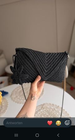Damen Handtasche Umhängetasche schwarz gebraucht