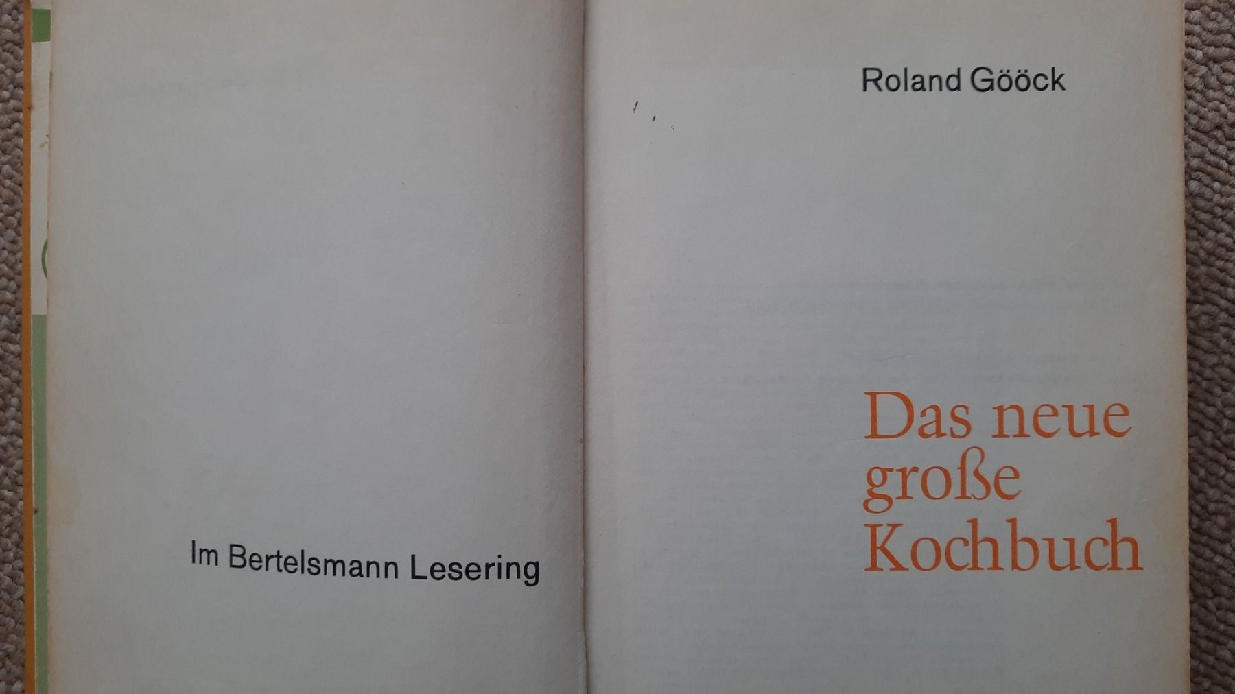 Libri: Das grosse Kochbuch Roland Gööck – Usato da Niederteufen venduto da Buecherwurm_70 1