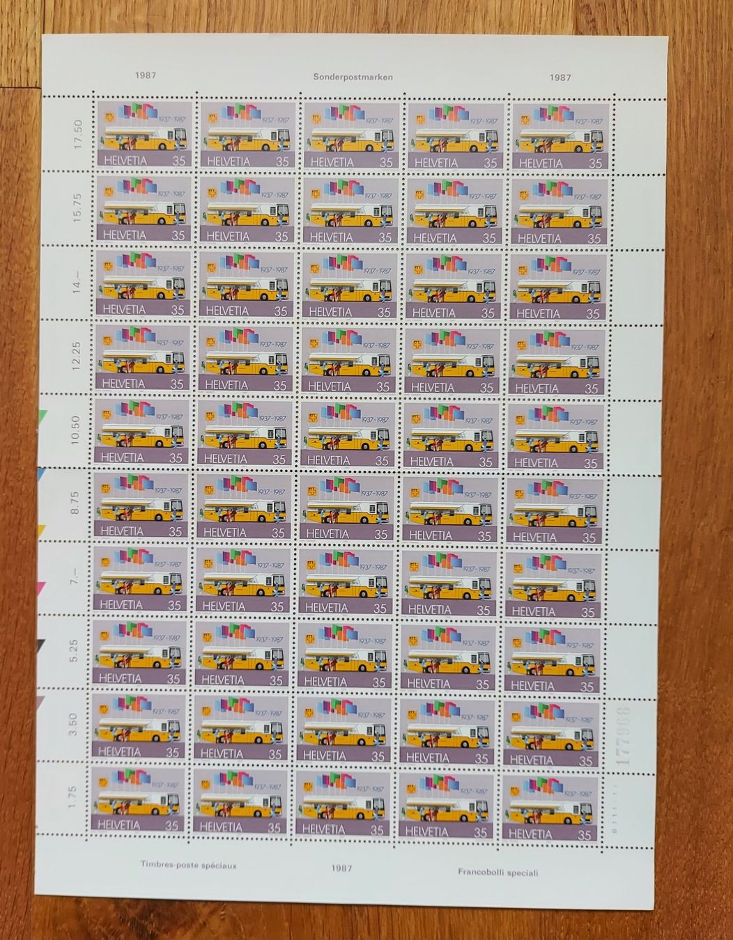 Tutti i francobolli: Postfrisch, gültige Schweizer Frankatur, Briefmarkenbogen – Nuovo e nell'imballaggio originale da Heiden venduto da ber_b77f