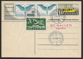 1938 Postkarte Automobilpost nicht gelaufen