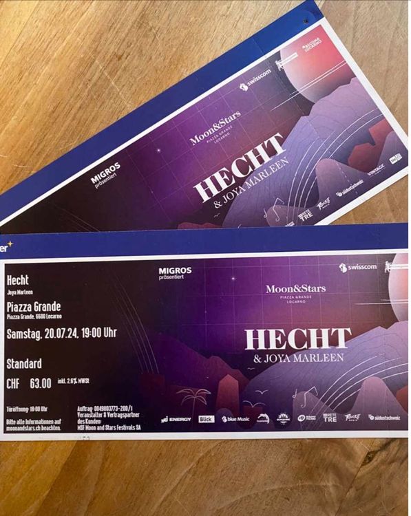 Hecht 2 Tickets Piazza Grande - Locarno (Neu (gemäss Beschreibung)) in ...