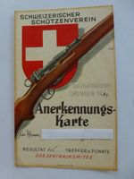 Schützenverein Anerkennungs-Karte 1939