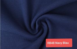 Rib Bündchen Navy Blau