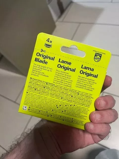 Gillette Rasoi & Lamette da barba: Philips Oneblade 4 lames – Nuovo e nell'imballaggio originale da Noville venduto da Berlusconi55 1
