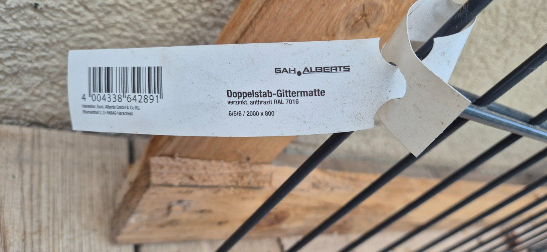 Paravents: Gartenzaun Anthrazit / Doppelstab Matten – Neuf (Voir description) à Strengelbach par Crad 2